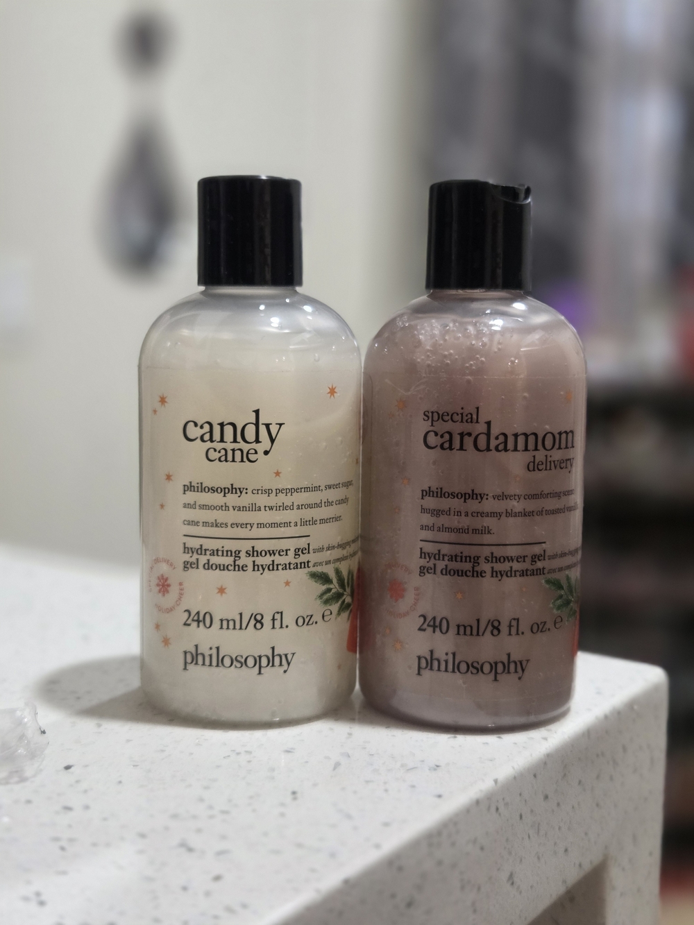 Philosophy Candy Cane & Special Cardamom Delivery Shower Gel Duo~ 240ml Each